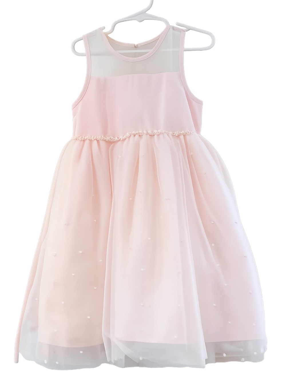 American Princess Girls' Pink pearl Sleeveless Party Dress